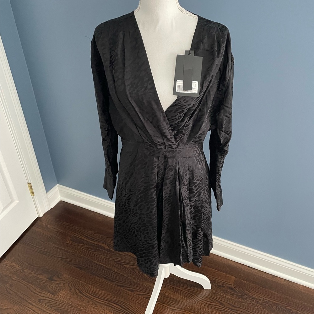 The Kooples Black Snake Patterned Mini Dress - RETAIL CAD $306